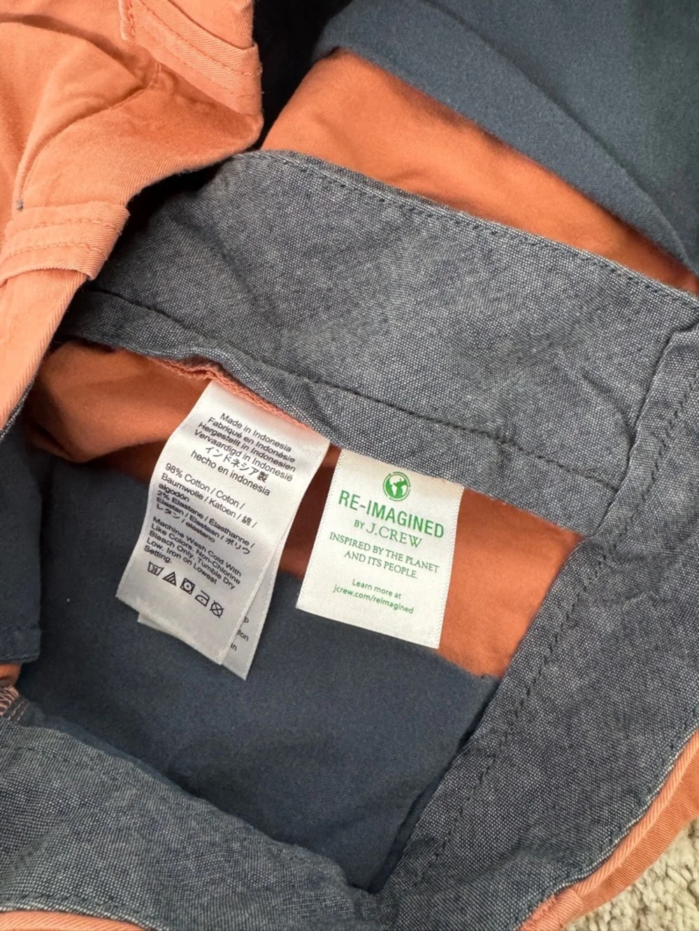 J. Crew Men’s Flat Front Shorts in Rust Orange